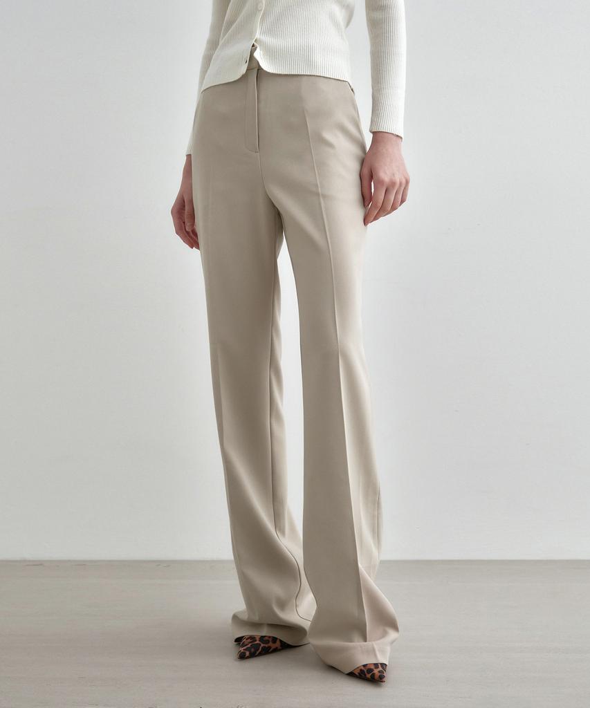 MONGDOL Semi-Bootcut Slacks Beige Mdpt021Beige