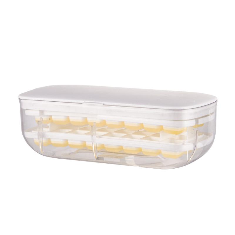 Ice Cube Mold Food Grade with Lid Press Ice Grid Artifact Household Homemade Ice Cube Storage Box Frozen Ice Cubes