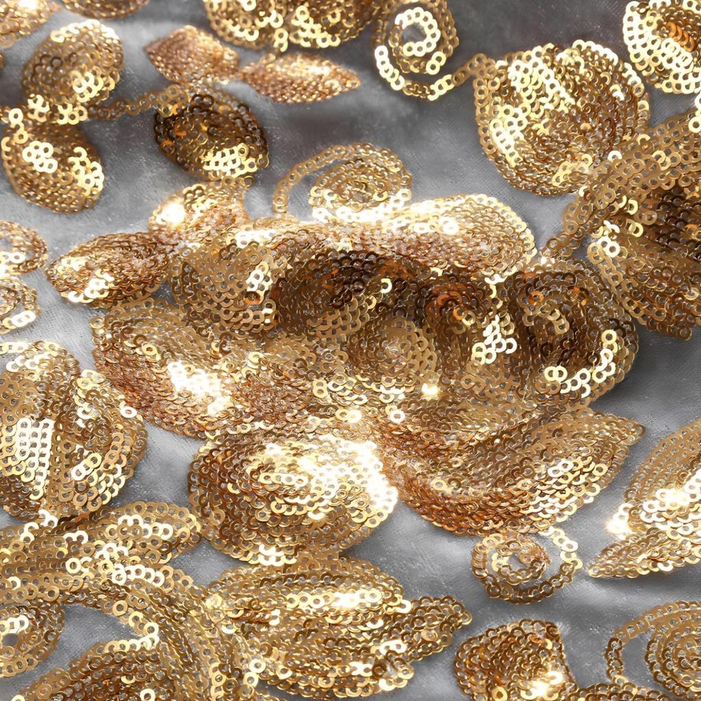 Детские Модные Пиджаки Блейзеры с Золотыми Блестящими Пайетками и Цветочным Узором