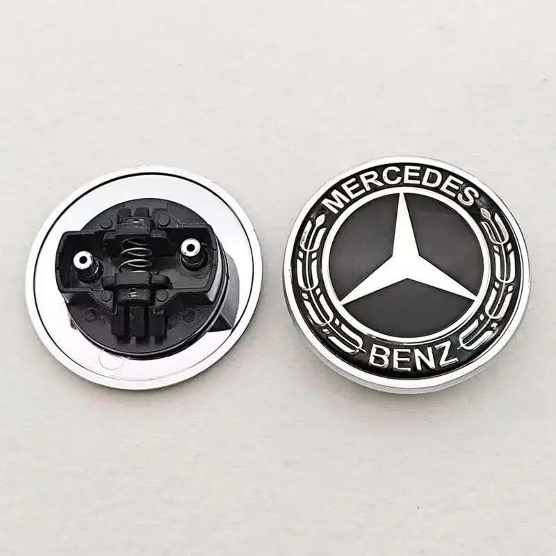 CQS1 57mm Star Hood Emblem Cover Badge Bonnet Logo for Mercedes-Benz W203 W204 W212 W213 W222 W221 C E S Class Car Front Accessories