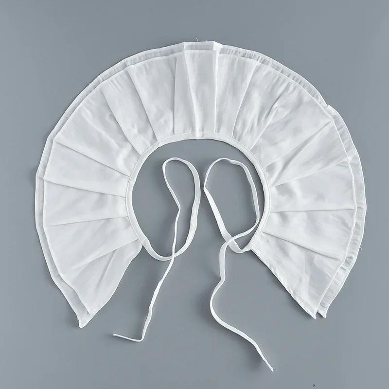 Women White Shoulder Wraps Lapel Fake Collar Tie Ladies White Shawl Sweater Wrap Detachable False Collar Clothes Accessories