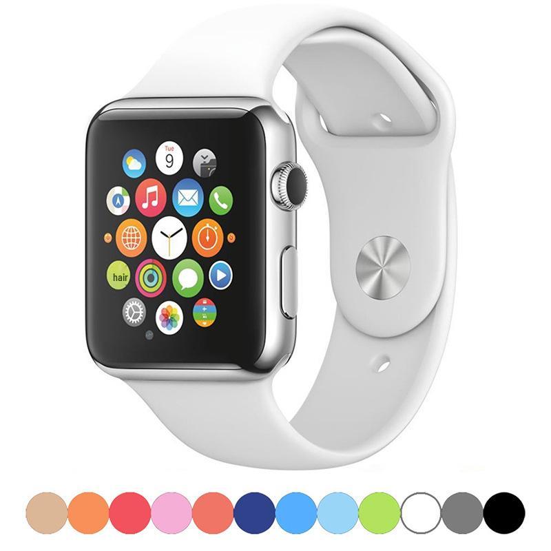 Силиконовый ремешок Apple для Apple Watch Series 1-9/SE, Классический спортивный ремешок