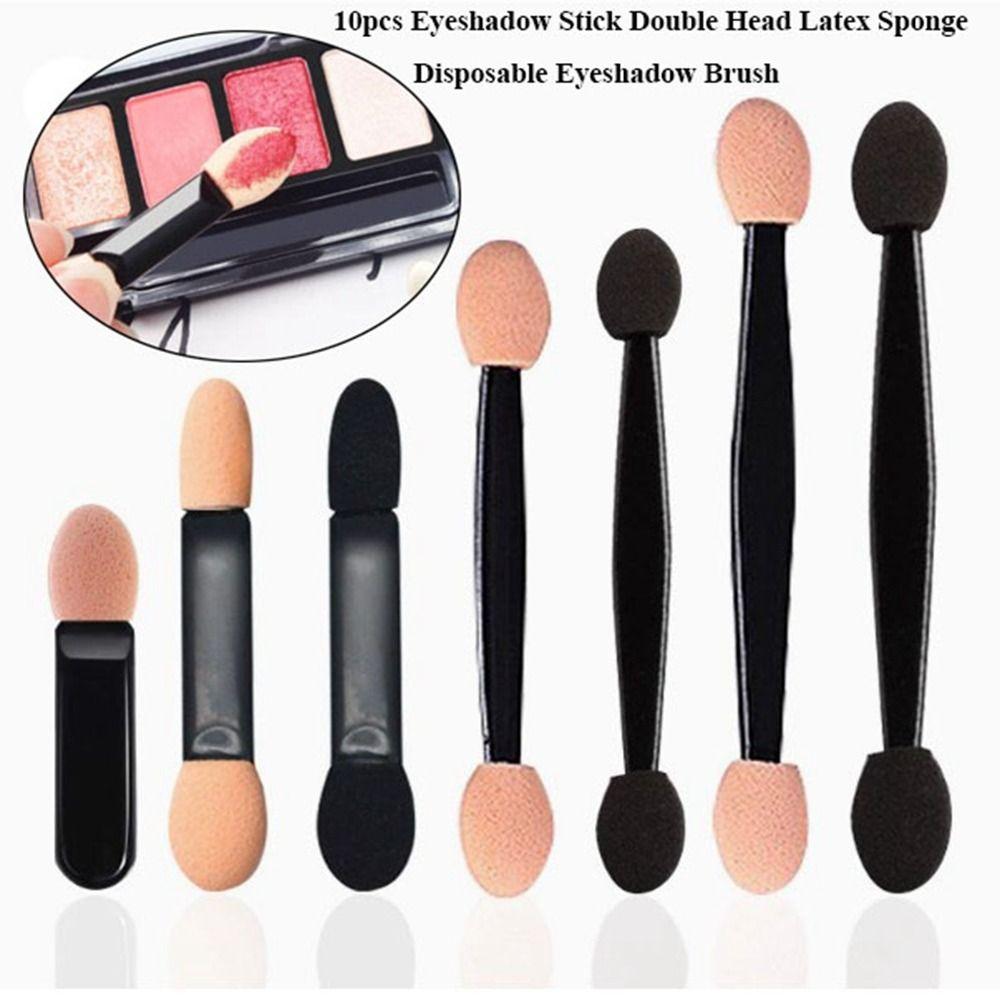 10 шт. Портативный двухсторонний латексный спонж Одноразовая кисть для теней Инструменты для макияжа