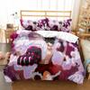 Comfortable Anime Print Bedding Set With Duvet Cover And Pillowcases King Queen Twin Sizes For All Ages