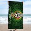 Mexican Football Federation Print Beach Towel, Large Soft Quick Dry Towel for Beach Camping Swimming