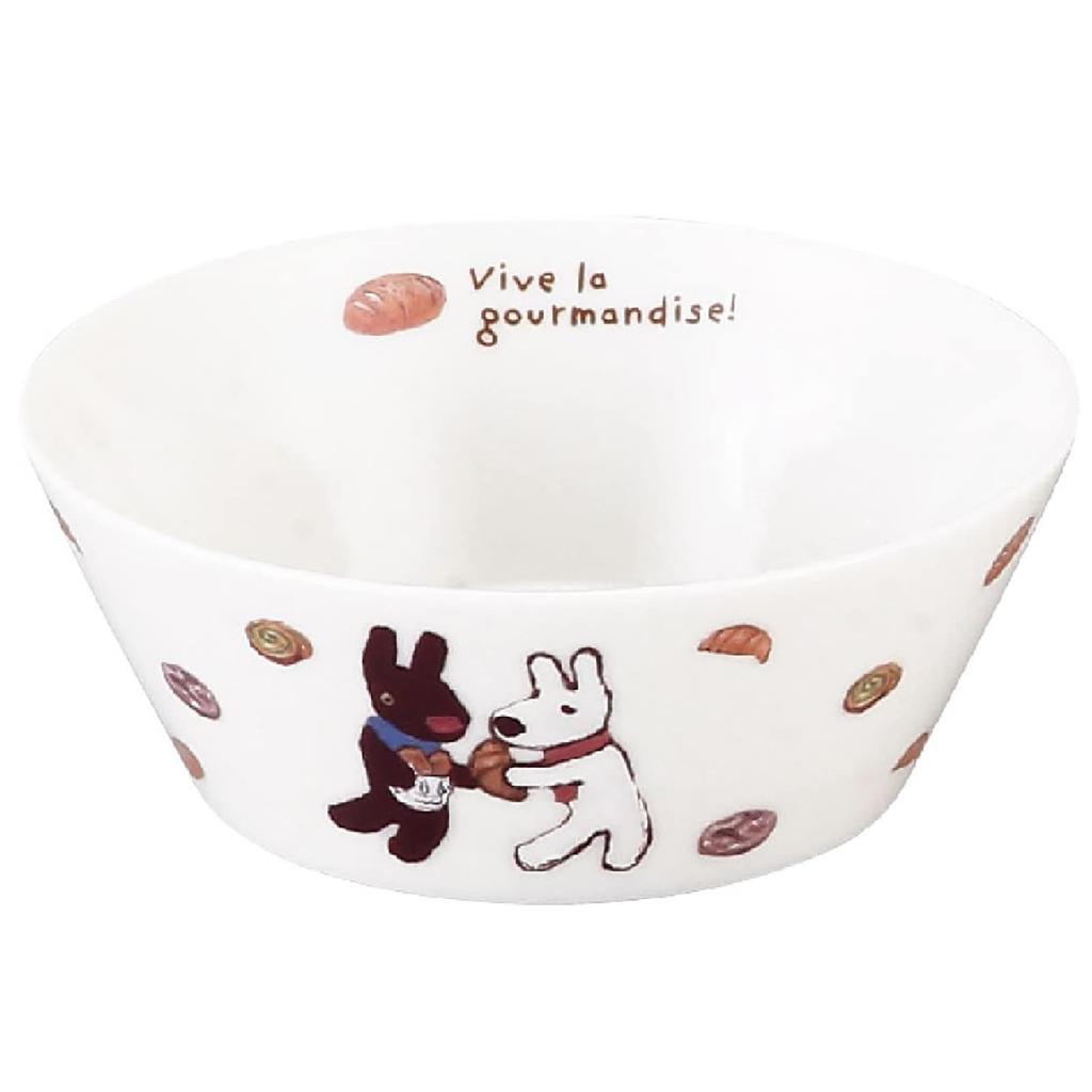 Lisa & Gaspard LG160-79 Pair of Bowls and Plates, Approx. 13cm, Microwave Safe, Made in Japan