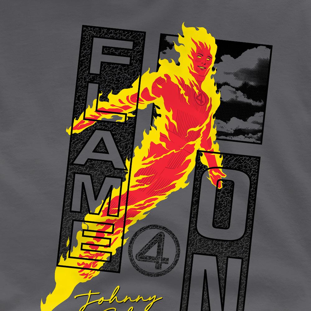 Футболка унисекс для взрослых "Фантастическая четверка" Flame On Trend Johnny