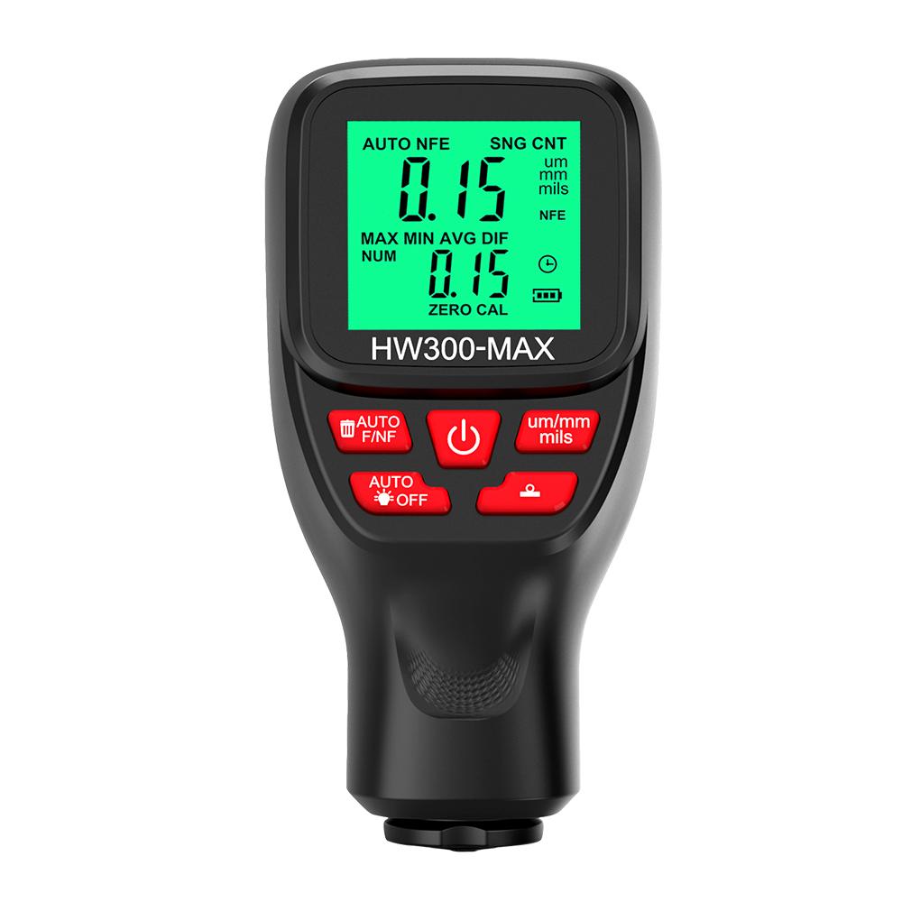 0-2000um HW300-MAX Тестер толщины автомобильной краски Автомобильная пленка для краски Автоматический толщиномер Измерительные инструменты Толщиномер покрытия Высокая точность