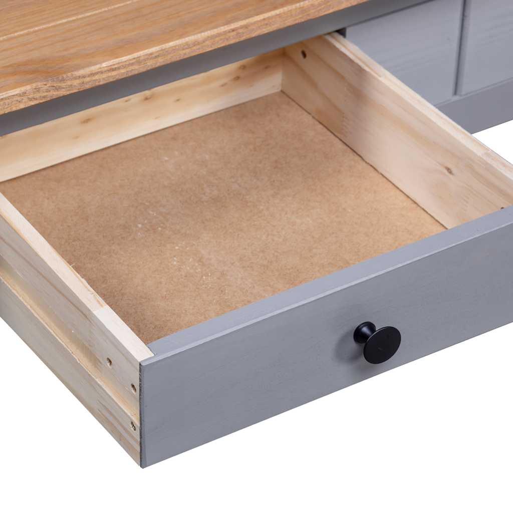 Coffee Table Gray 100 x 60 x 43.5 cm Solid Pine Wood from Panama