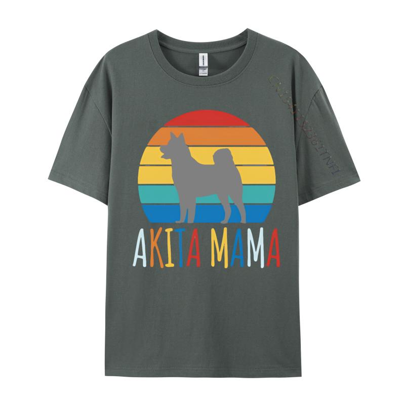 Akita Mommy Mama Dog Cute Akita Tshirt Black Cotton Tops T Shirt Funny Comics T Shirt Graphic Cotton Tees Clothing