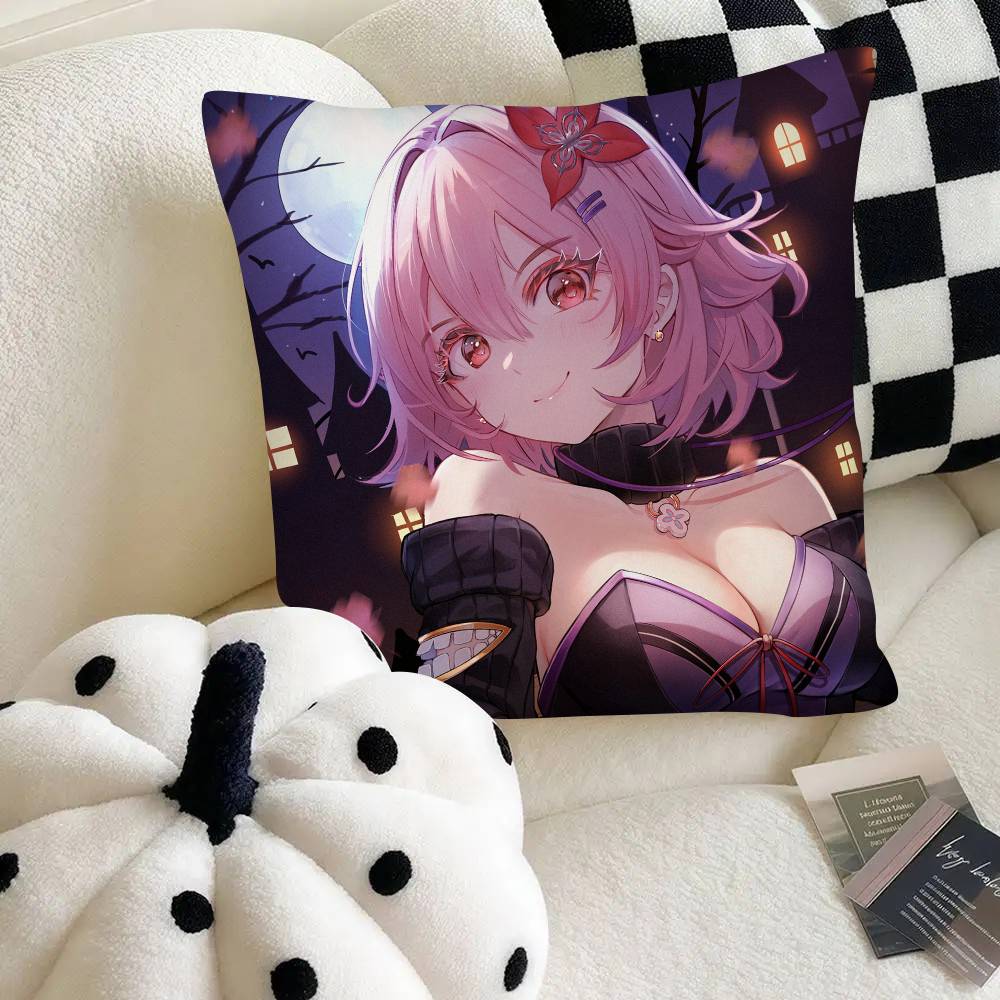Evernight Милая девушка Чехол для подушки Honkai Star Rail Квадратная подушка Спальня Диван Досуг Комфортная подушка Автомобиль Украшение для дома