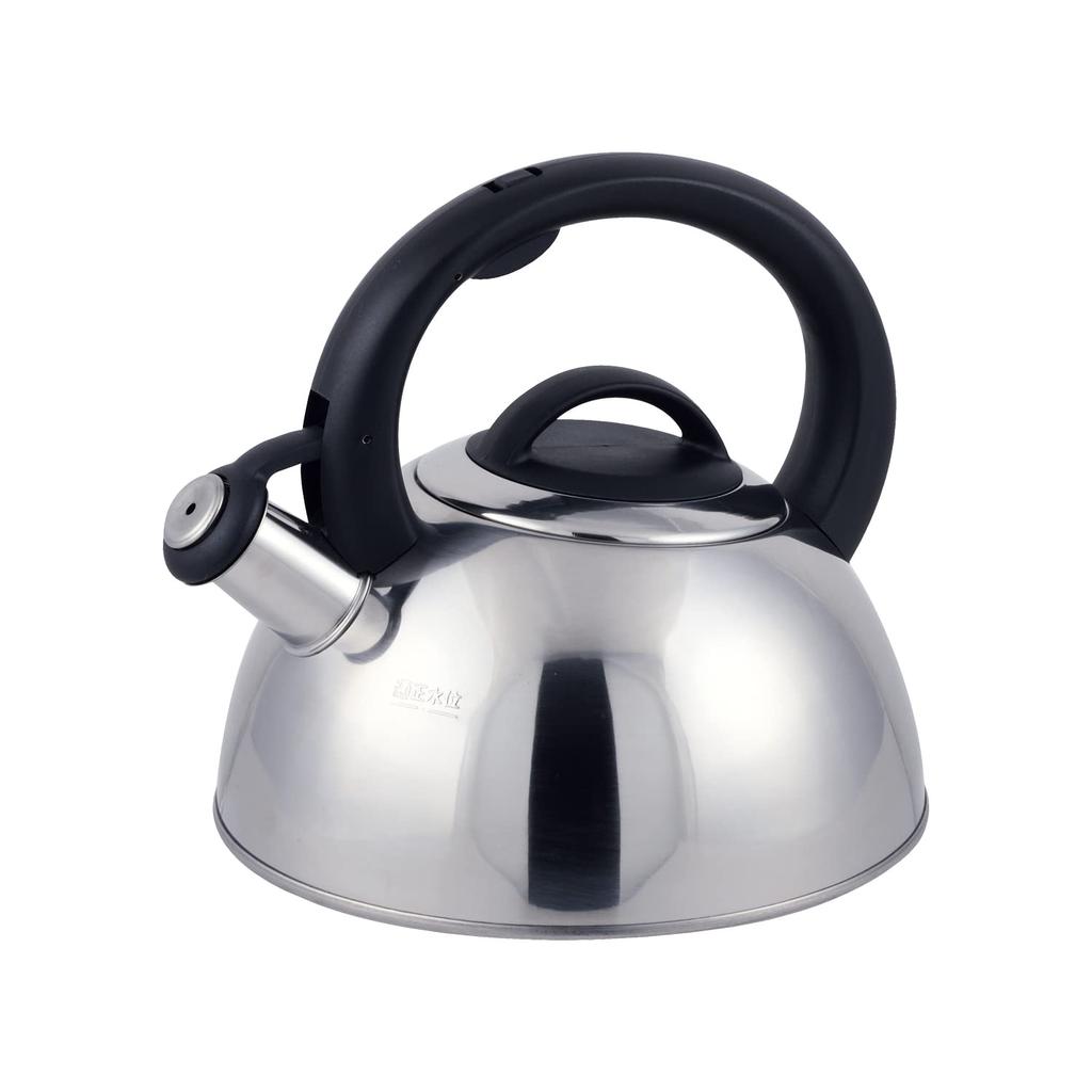 Pearl Metal Whistling Induction Stainless Easy Pouring HB-6020 Kettle, 2.5L, Compatible, Steel,