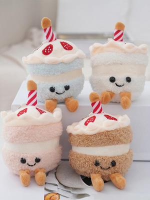 Kawaii Клубничный торт плюшевый брелок подвеска мультфильм сумка брелок кукла вещи рюкзак Декор игрушка