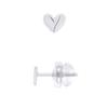 Earrings - LÉA &; ARTHUR - Heart - 375 White Gold - SILICONOR Stroller System - Child