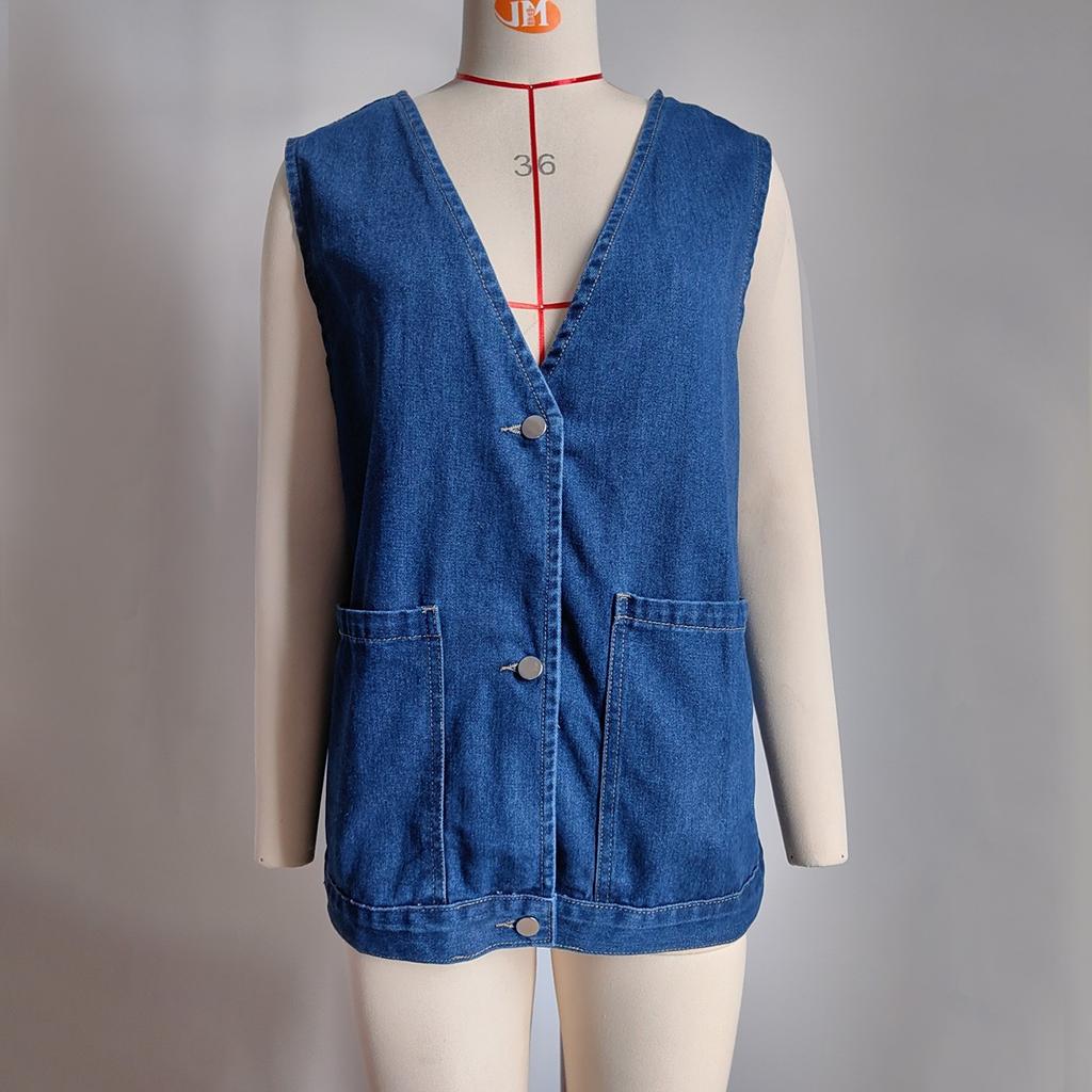 Ковбойский жилет, камзол, модный джинсовый жилет без рукавов