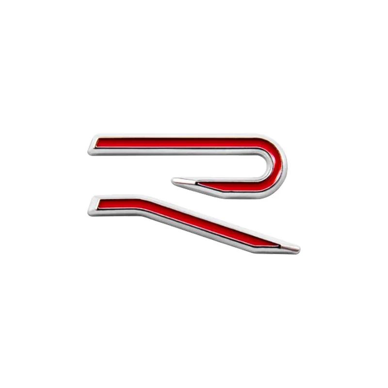 2025 Hot R logo Emblem Car Metal Body Tail Trunk Sticker Accessories For Volkswagen Tiguan Bora POLO PASSAT CC Touran GOLF Jetta zh2