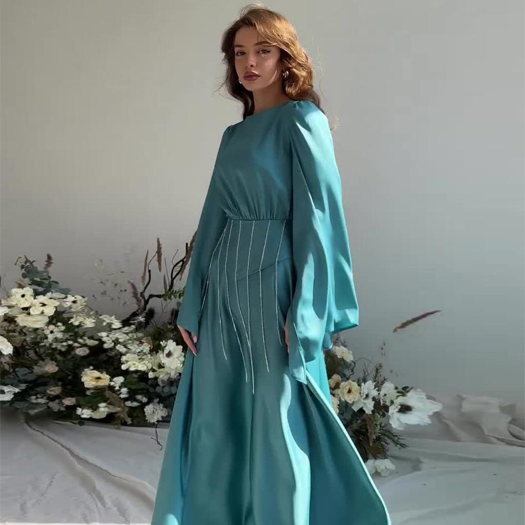 GMXIA Осенняя отделка и ромбовидная отделка талии, расклешенные рукава, демонстрирующие девчачье платье