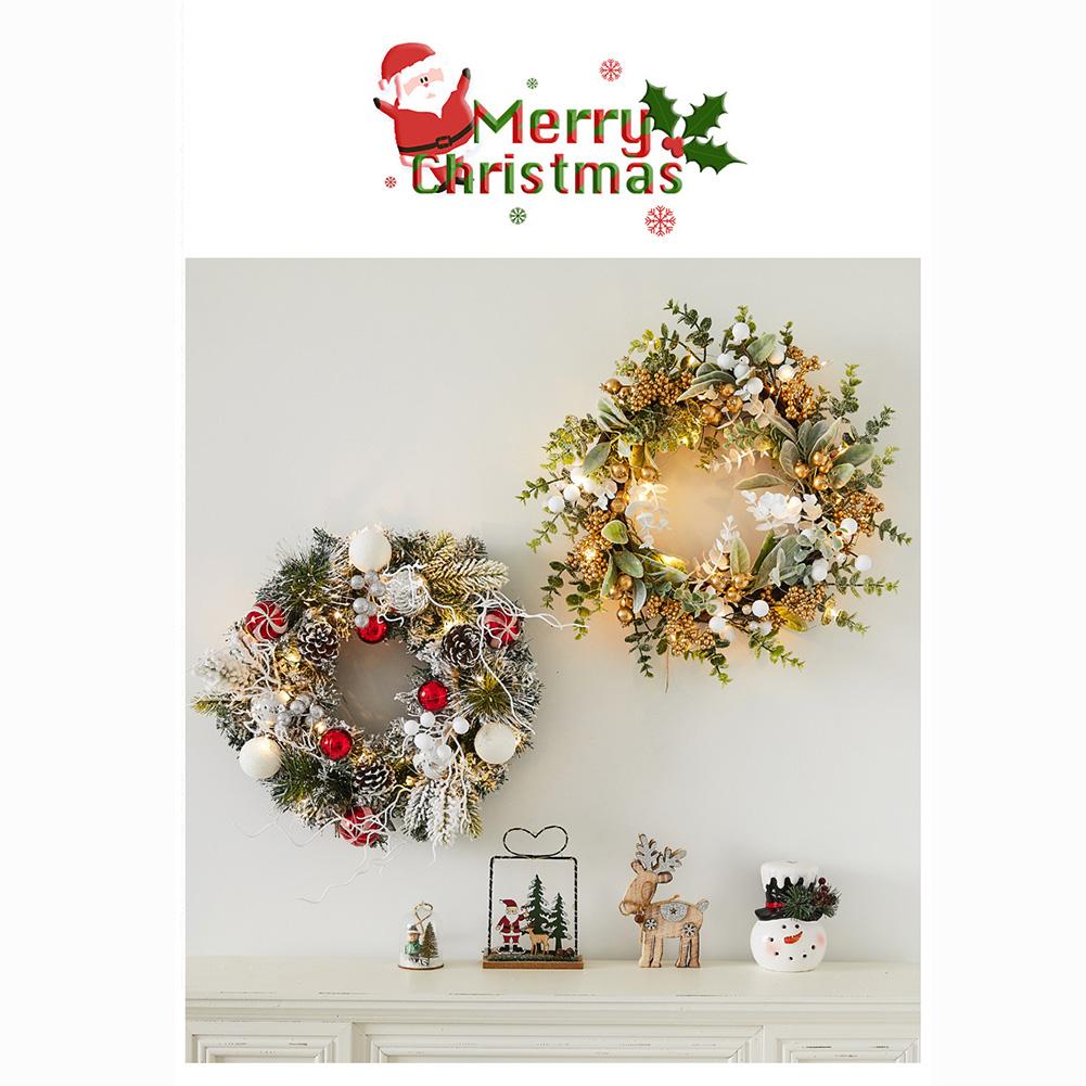 Christmas Wreath Front Door Christmas Door Wreath Decoration Branches Balls 15 7