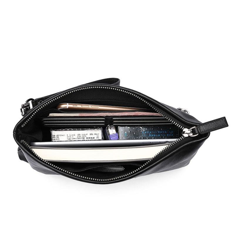 Натуральная кожа мужской деловой повседневный мужской клатч-конверт из коровьей кожи стильный большой вместимости клатч мужской кошелек