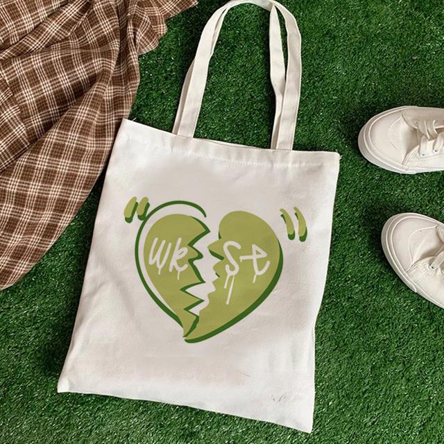 Милая, милая, мультяшная сумка для покупок, большая сумка, холщовая сумка, Harajuku, многоразовая большая вместительная сумка Kawaii, женская повседневная сумка через плечо.