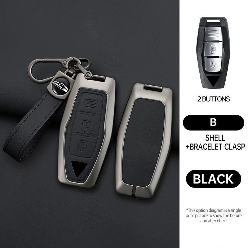 Car 2/3/4Buttons Key Case Cover Holder Chain For Mitsubishi Outlander 2022 2023 Car Interior Accessories