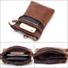 Men's Genuine Leather Crossbody Bag - Handmade Crazy Horse Shoulder Bag & Multifunctional Waist Belt Pouch for Phone.