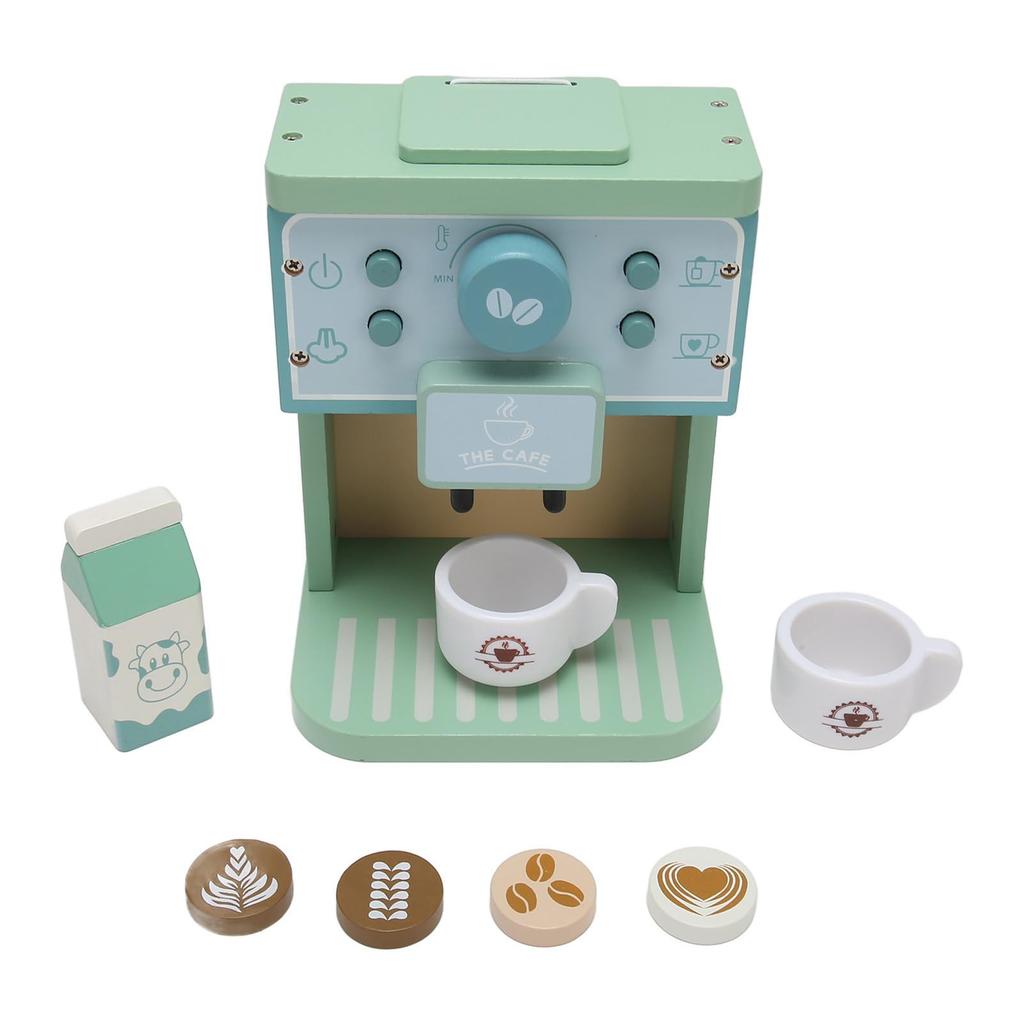 Кофеварка Play House, деревянный кофейный набор для мальчиков и улучшающий ручную творческую ручку, реалистичный ролевой набор для развлечения, для девочек, навыков, игры, дизайна, взгляда,