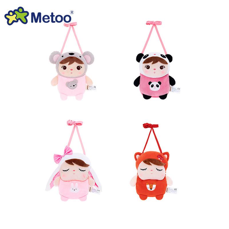 Metoo Jibao Kawaii Doll Mini Crossbody Bag Cartoon Panda Bunny Fox Bag Plush Toy Kids Festival Gift