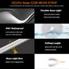 Солнечная светодиодная неоновая лента DC24V, водонепроницаемая, тепло-белый, синий, красный, розовый, 6x12 мм, 2835, 120 светодиодов/м, гибкий неоновый шнур, декор для сада