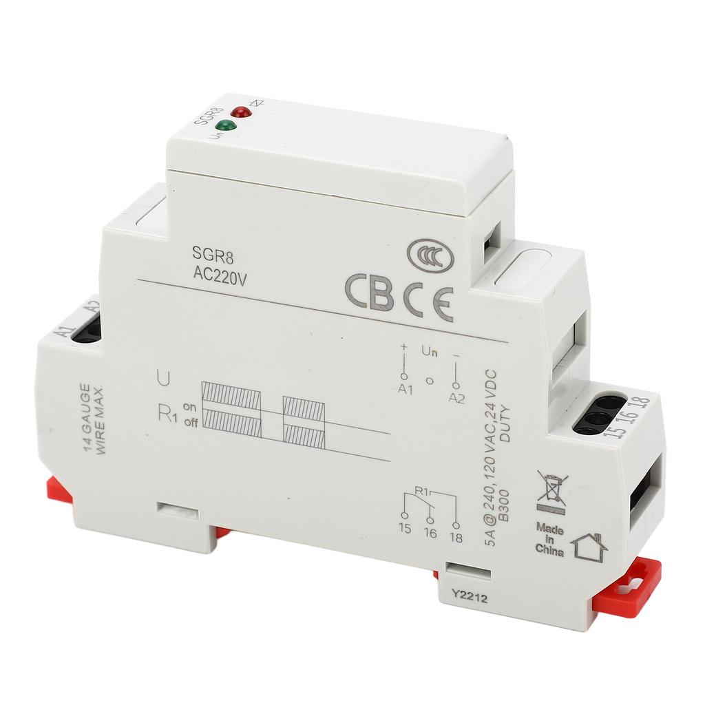 Промежуточное реле вспомогательной цепи 5A 16A 12‑240V AC DC со светодиодным индикатором для безопасности