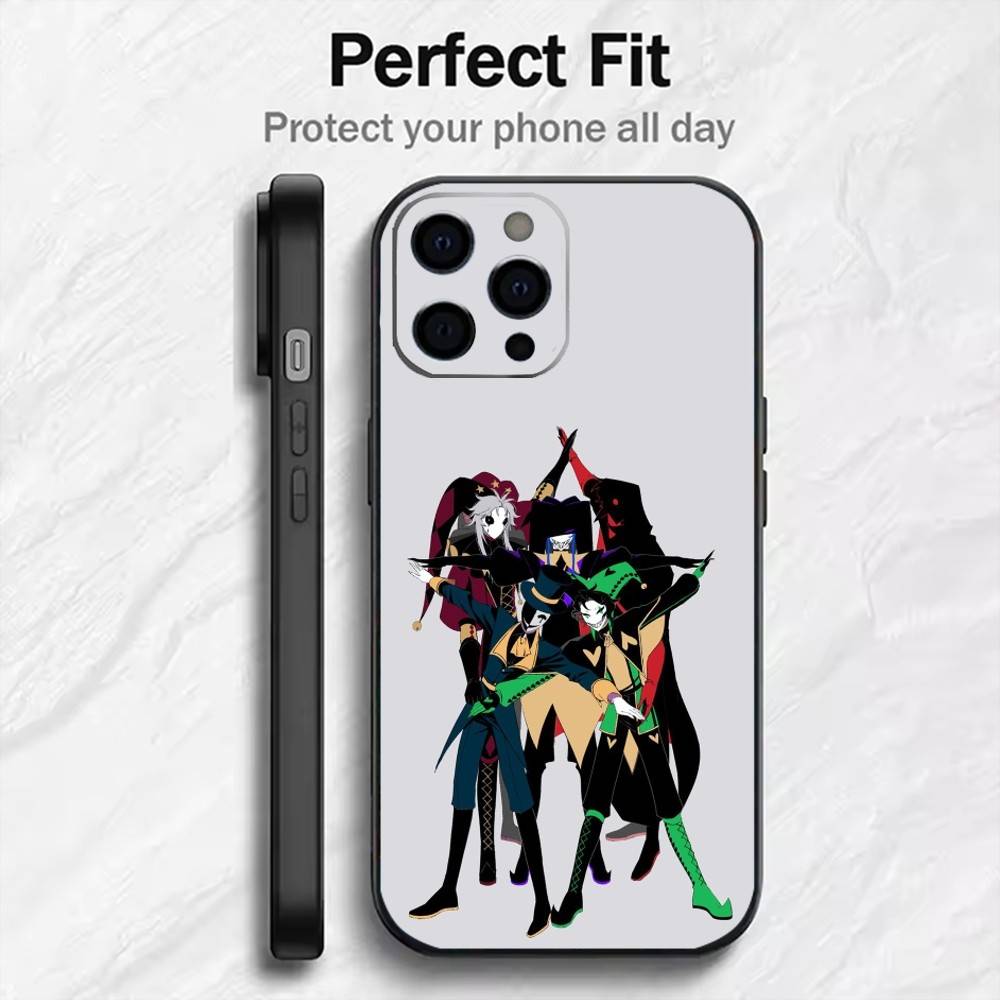 Чехол для телефона F-Freak C-Circus P-Pierrot для iPhone 17, 16, 15, 14, 13, 12 Plus, Max, Мягкий силиконовый черный чехол