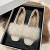 Fashion Big Size Lambwool Moccasins Femme Curly Sheep Fur Flats Woman Warm Plush Loafers Winter Cotton Shoes Women Furry Snow Boot