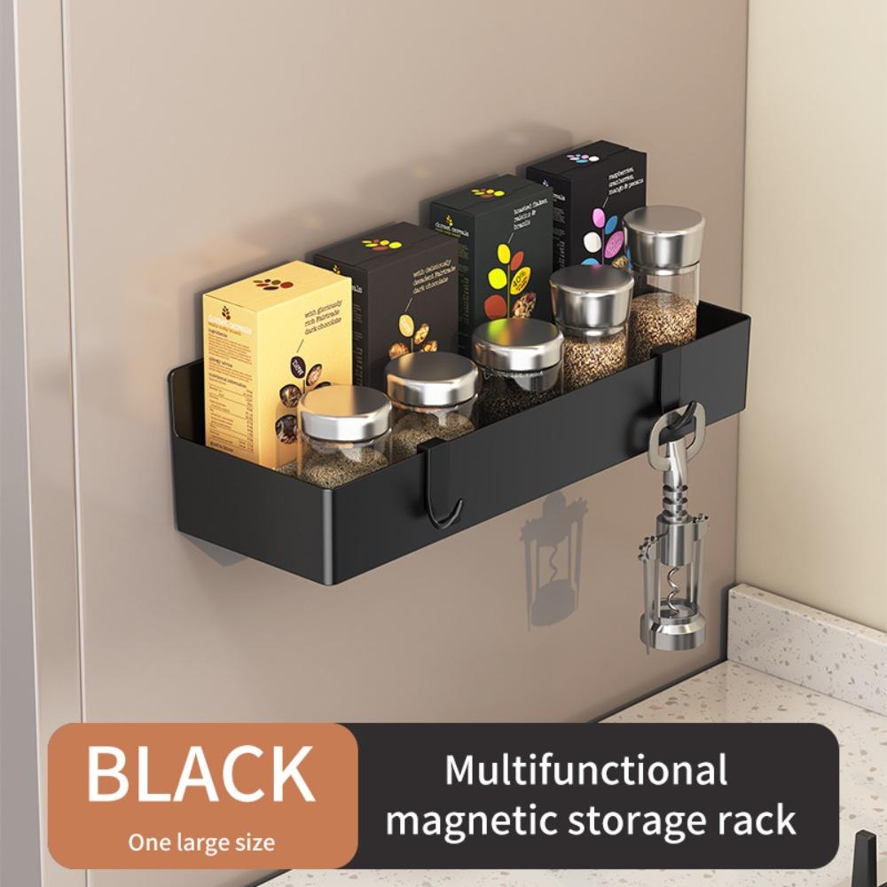 Wall Mounted Magnetic Spice Rack Large Capacity Kitchen Storage Shelves for Washing Machine