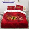 1.FC Union Berlin Pattern Bedding Quilt Set  Home Decoration  Gift (1 * duvet cover + 2 * pillowcase  without core).xwn