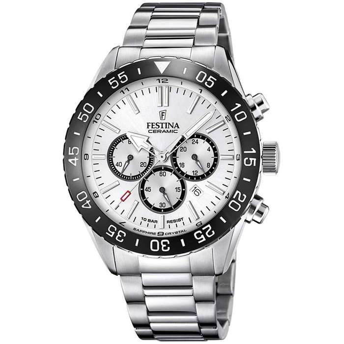 Montre Homme FESTINA CERAMIC - Acier Gris - Quartz - Verre saphir - Analogique