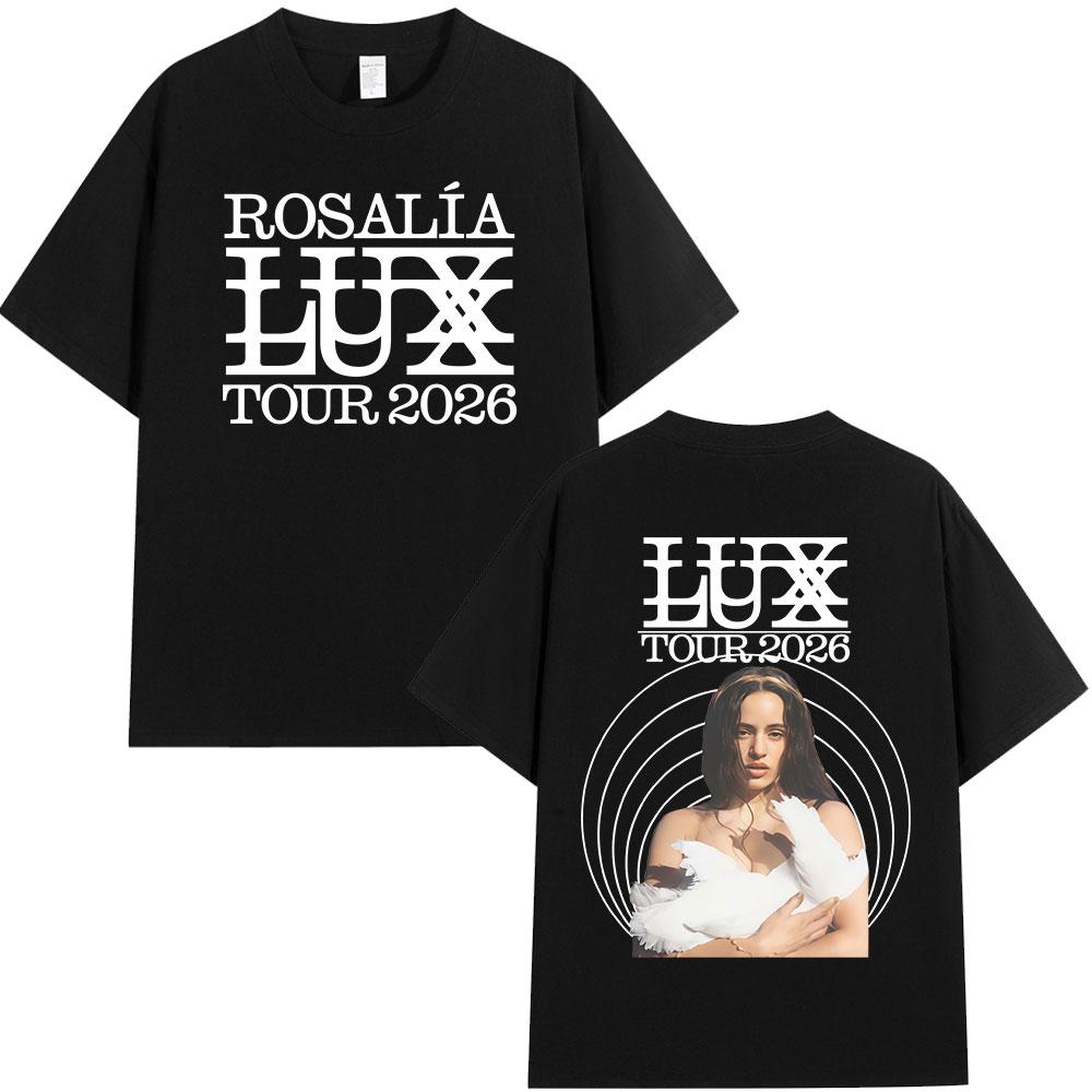 Rosalia LUX Tour 2026 T Shirts Unisex Women Clothing Casual Cotton Oversized T-shirt Fashion Harajuku Short Sleeve O-Neck T-shirts