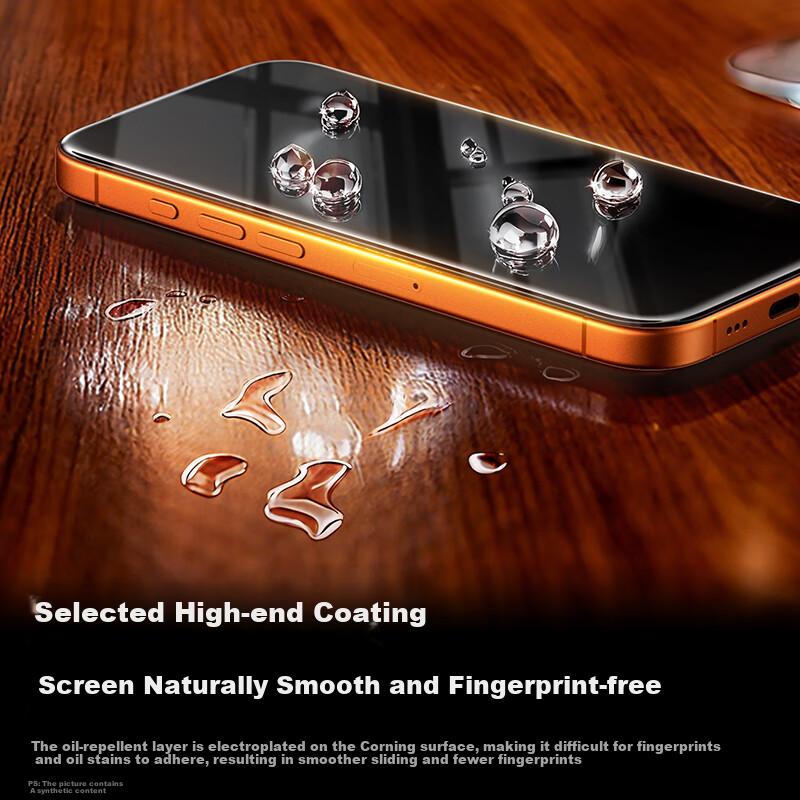 3D Curved Tempered Glass Screen Protector for iPhone 17 Pro Max with Corning Glass, Anti-Shock, Protective Film with Roller Applicator Box