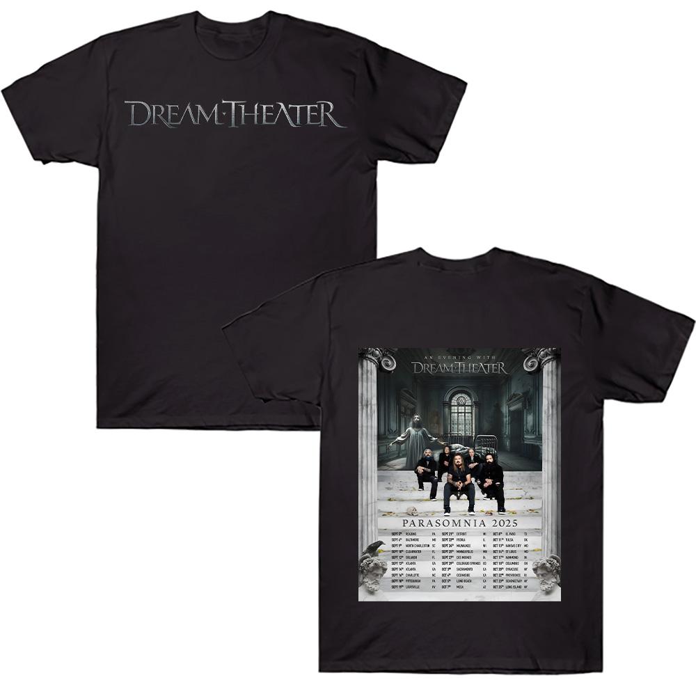 Dream Theater Parasomnia Tour 2025 Tshirt Rock Men's Summer Cotton Casual Sports Breathable Comfortable Tee Unisex Loose T-Shirt