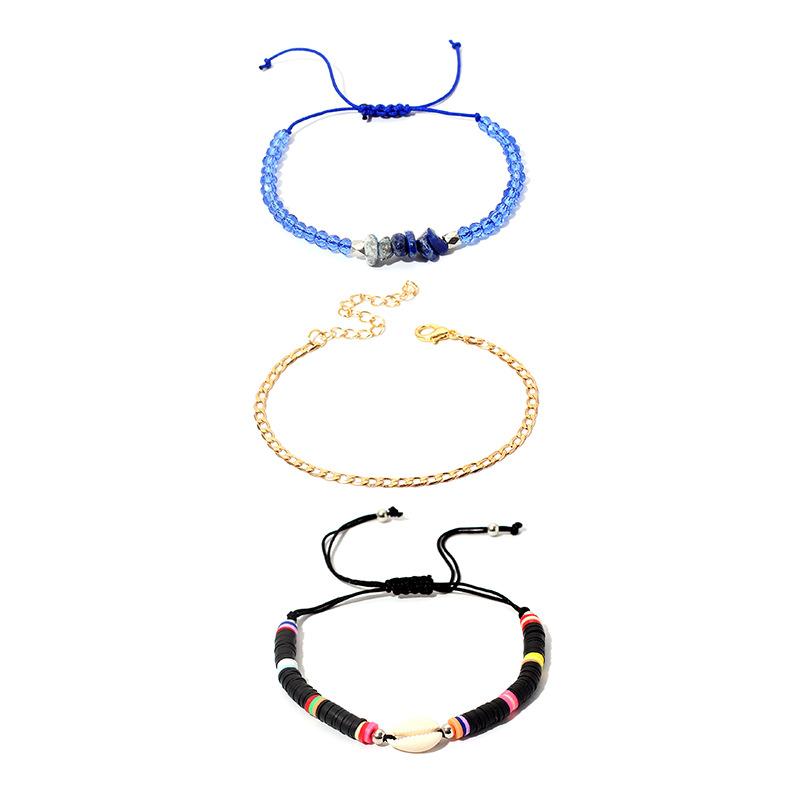 2025 Summer New Original Transparent Crystal Beaded Bracelet Ins Fashionable Natural Shell Hand Jewelry