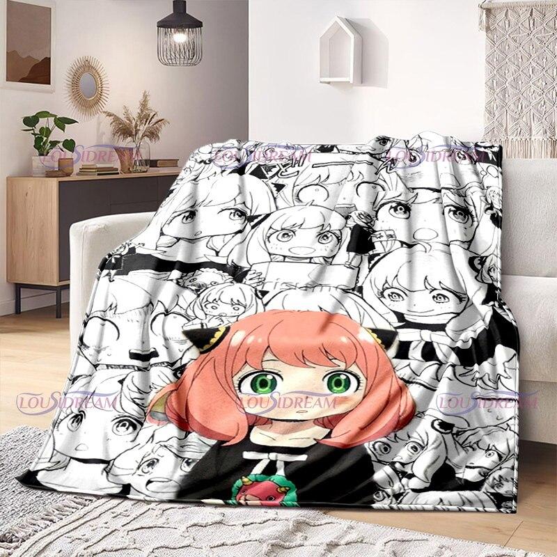 Аниме SPY×FAMILY модное фланелевое фланелевое одеяло для девочек Аня Kawaii Waku подарок для детей и взрослых диван домашний Bedspesd