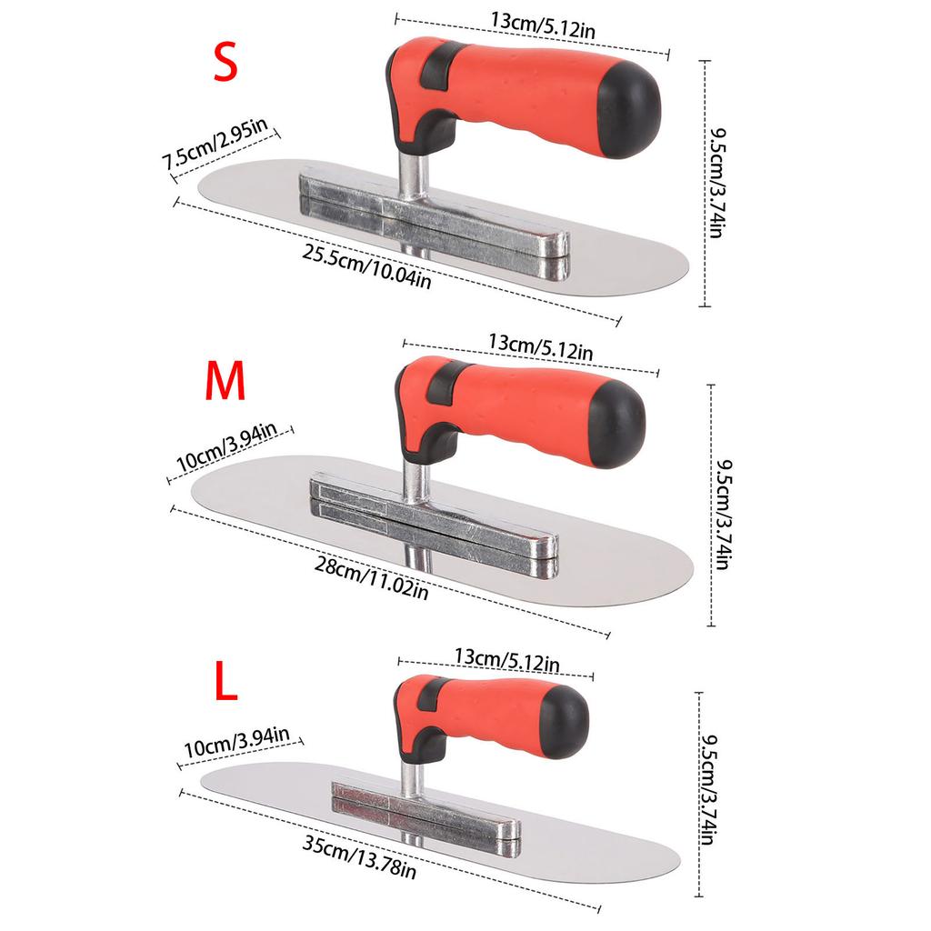 Кельма для бассейна из нержавеющей стали Плоская кельма для отделки бетона Инструменты Цемент Гипсокартон Штукатурка Каменная кладка Строительный инструмент