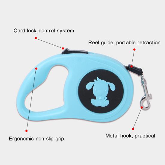 3/5 м выдвижной переключатель с одной кнопкой, противоскользящая ручка, поводок для домашних животных, автоматический удлиняющий поводок для собак, веревка