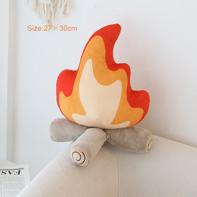 Creative 30/45cm Plush Pillow Bonfire Stuffed Toy Funny Home Decor Campfire Cushion Emulational Fire Soft Doll
