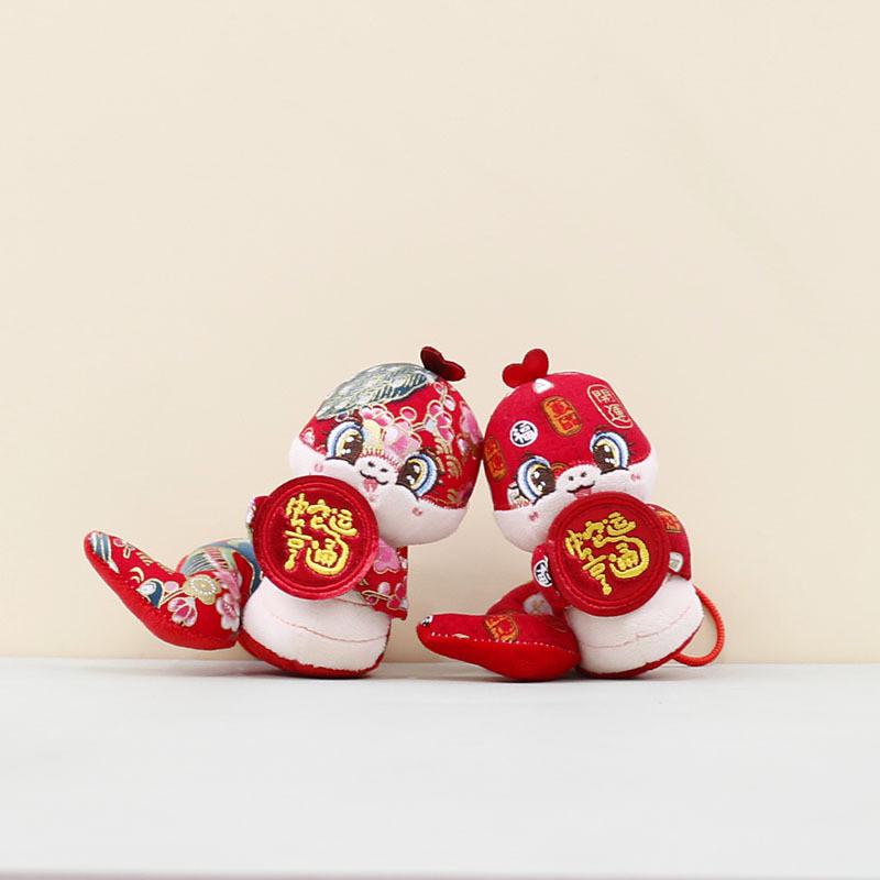 Cute Realistic Snake Pendant Plush Toy Colorful Fabric Snake For Festive Decorations