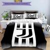 3pcs Juventus FC logo pattern bedding set duvet cover set includes duvet cover &pillowcases,perfect all season bedroom decoration&gift