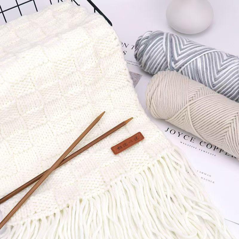 100 г Пряжа Pure Colour Lover Мягкая молочная хлопковая пряжа Шерстяная пряжа 8 сложений Нить для вязания шарфа Шерсть Ручная работа DIY Шарфы Подарок