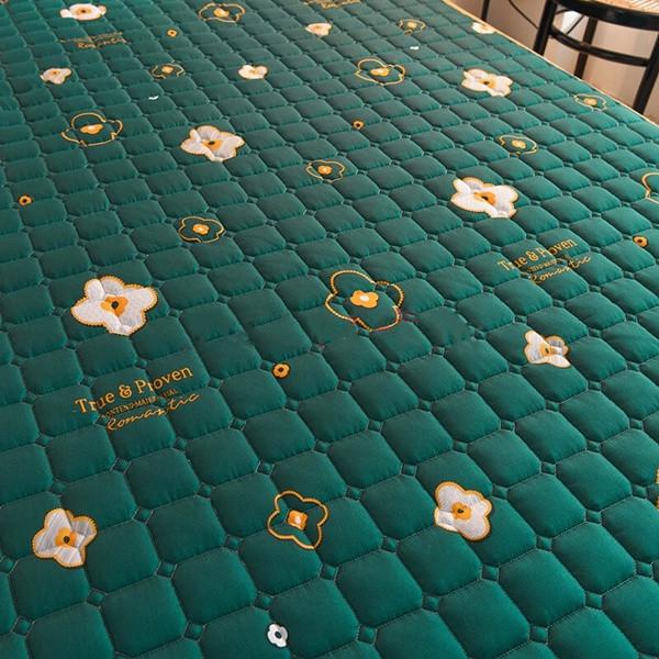 Printing Bed Fitted Sheet Cotton Thick Quilted Soft Elastic Fitted Sheet Bedding Mattress Cover Topper Single Full Queen King Sheet&Pillowcases