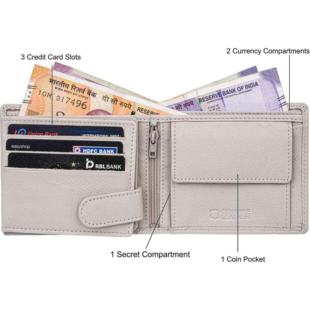 Мужской повседневный, дорожный, формальный, модный кошелек из натуральной кожи с RFID-меткой  (8 слотов для карт)