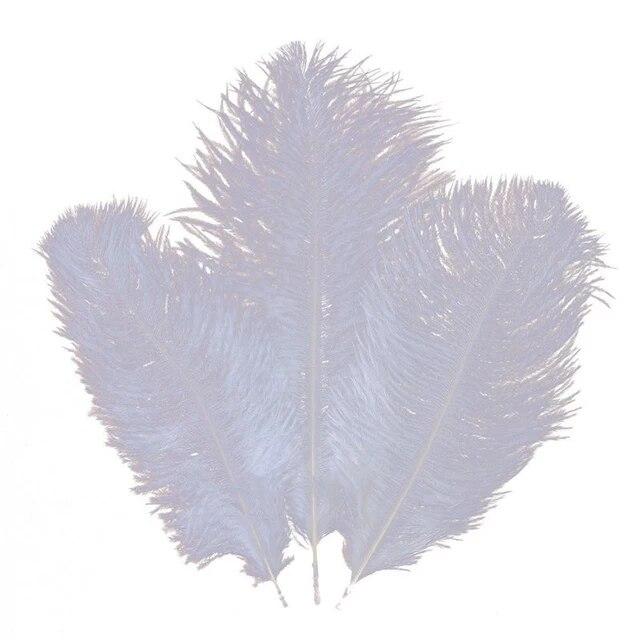 20 шт./лот, цветные страусиные перья для украшения, 15-40 см, белые перья для поделок, декор из перьев, рукоделие, свадебные аксессуары
