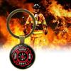 Modern Simple Style Zinc Alloy Firefighter Emblem Keychain Elegant Gift